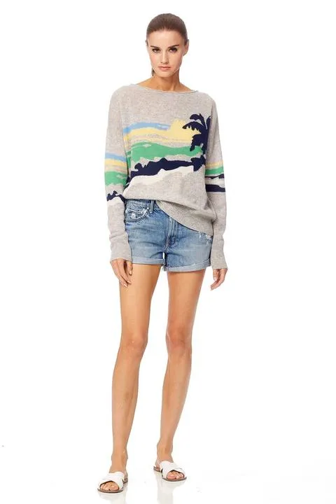 360 Sweater- Sunny Light Heather Grey Multi