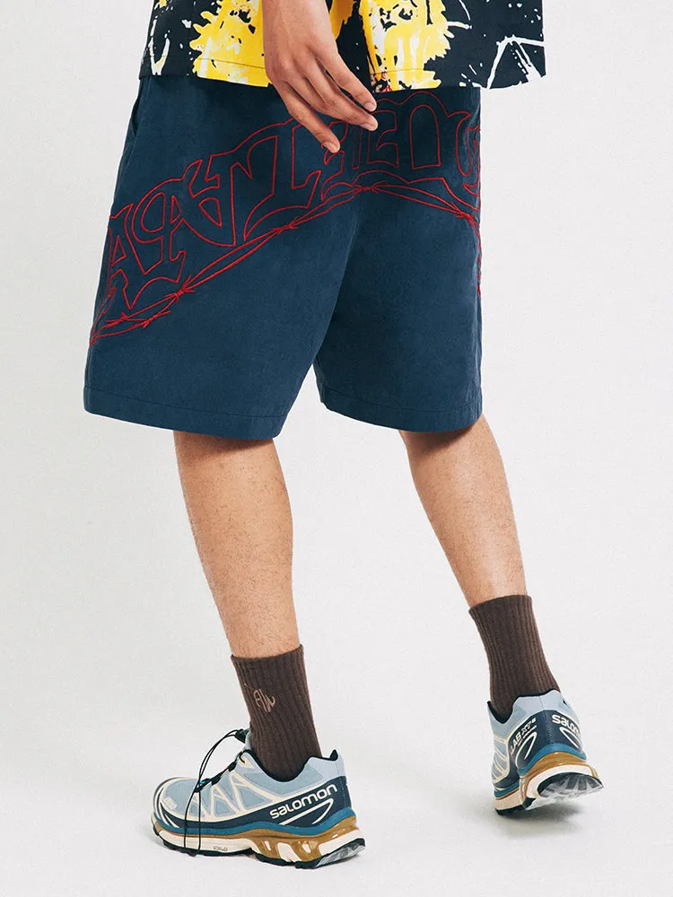 ANTIDOTE Embroidered Big Logo Shorts