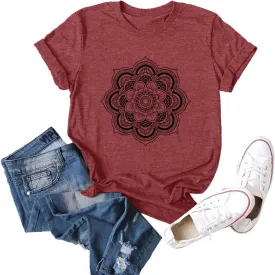 Chulianyouhuo Sunflower Graphic Shirt for Women Cute Flower Short Sleeve Ladies Tee Tops Teen Girls Casual T Shirt