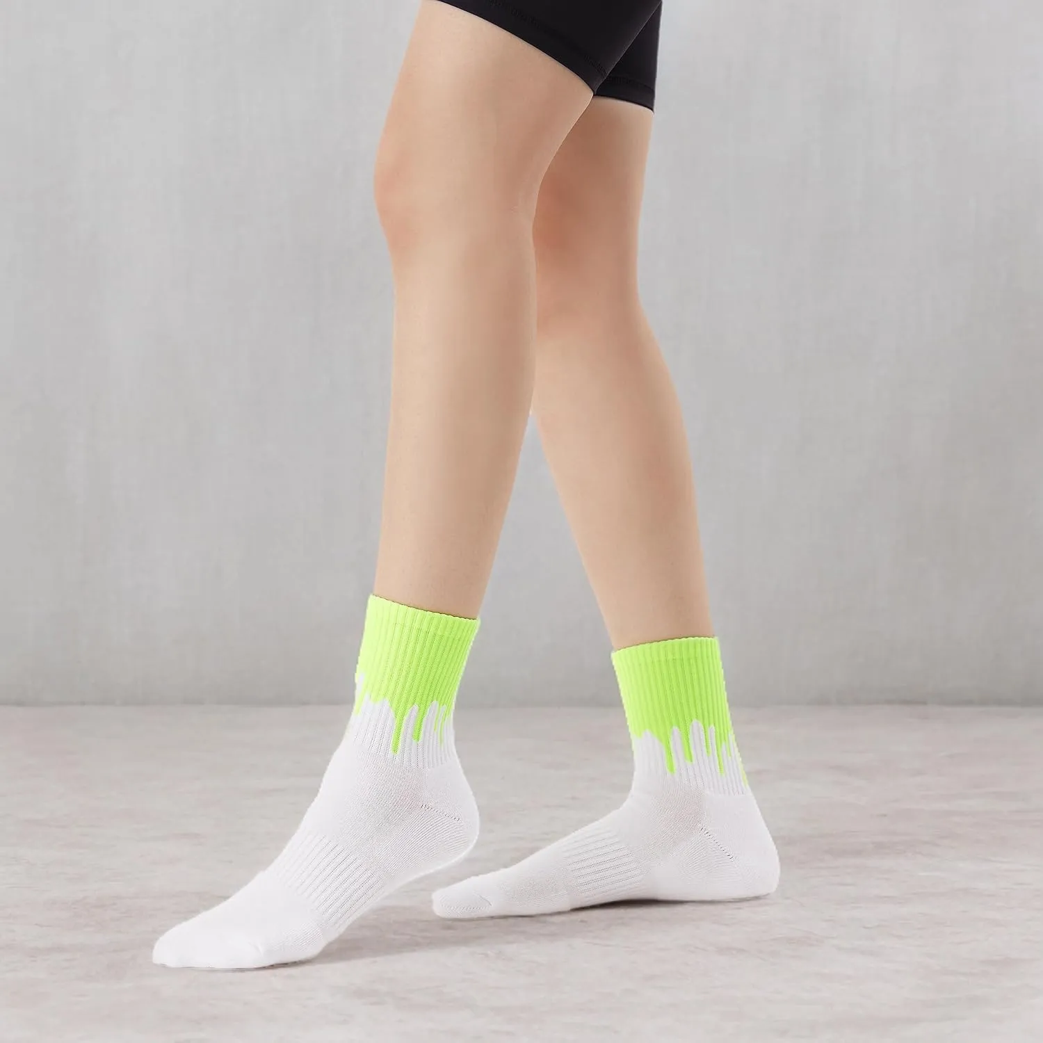 Cotton Striped Athletic Quarter Socks with Cushioning & Arch Support for Running & Workouts