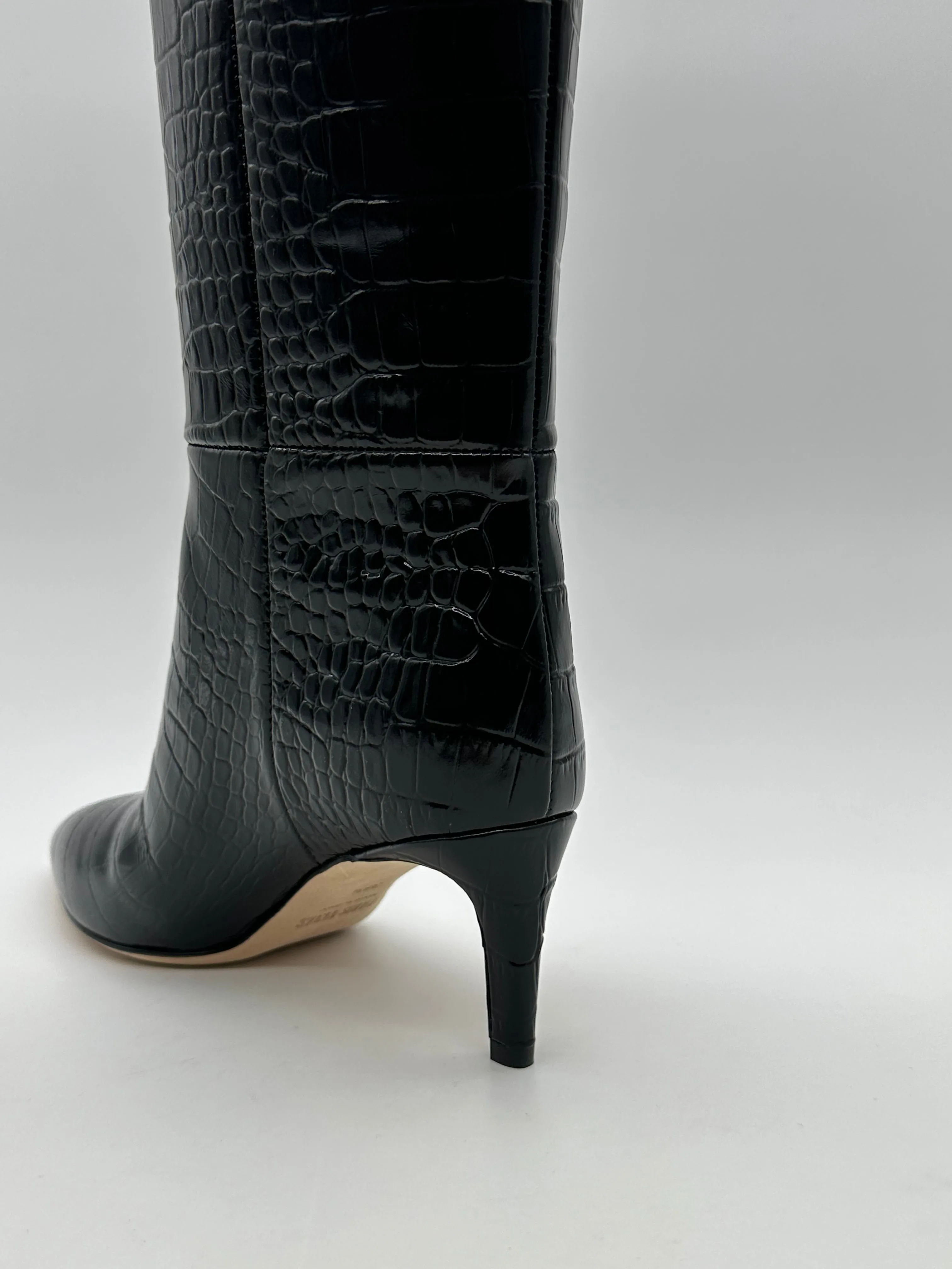 Embossed Croco Stiletto Boots