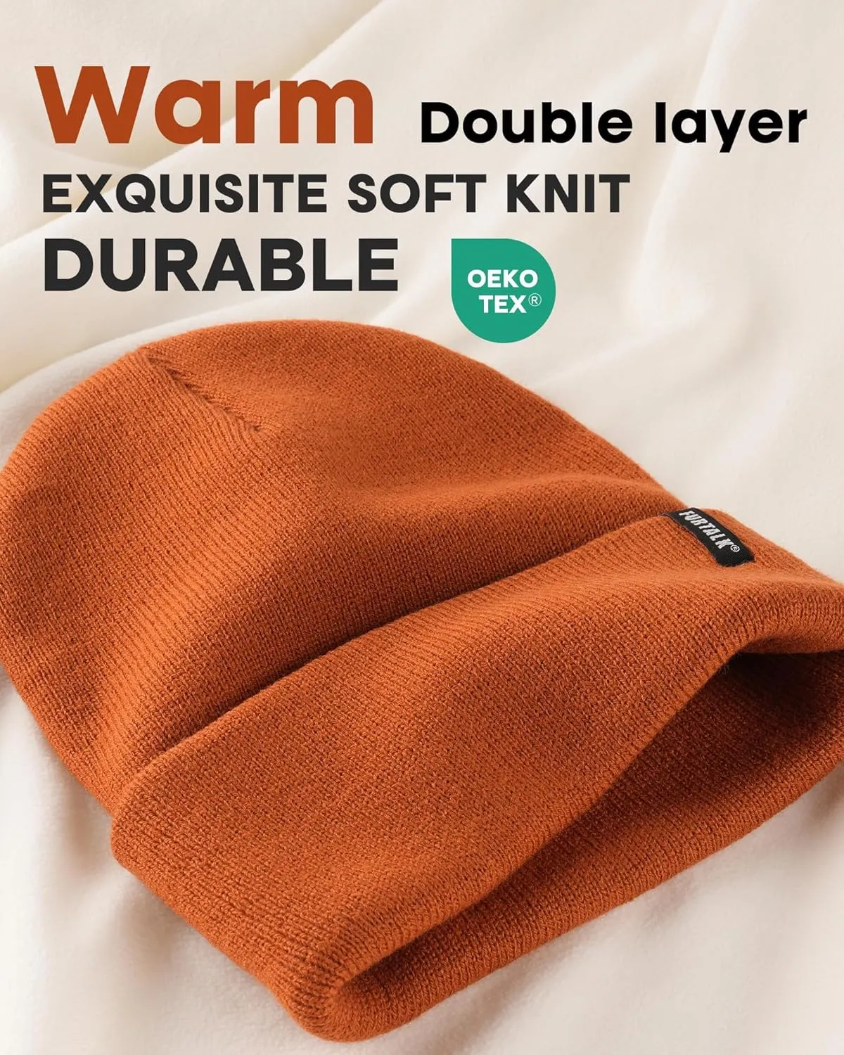 FURTALK Beanie Hat for Men Women Winter Hats for Women Men Soft Warm Unisex Cuffed Beanie Knitted Skull Cap