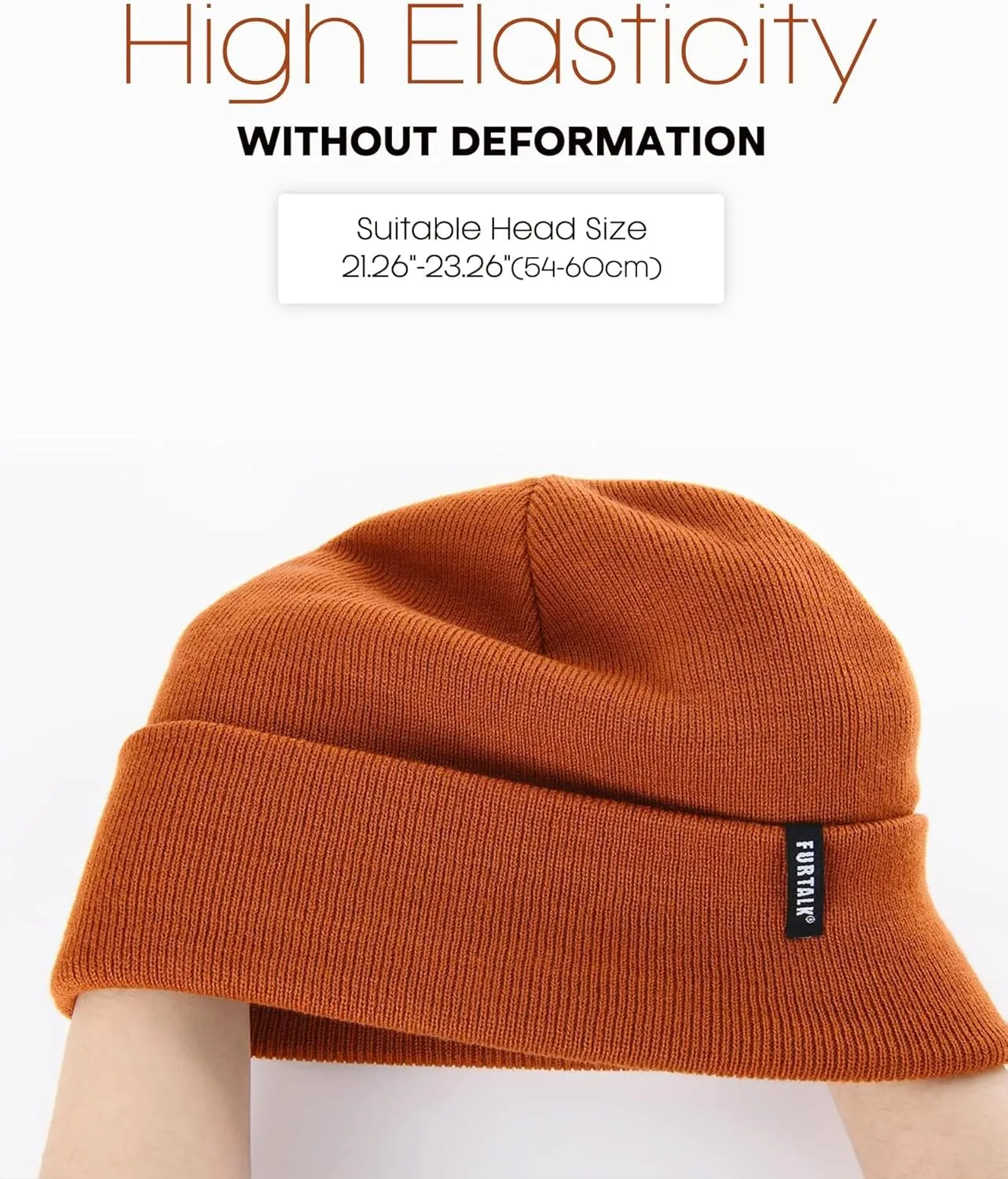FURTALK Beanie Hat for Men Women Winter Hats for Women Men Soft Warm Unisex Cuffed Beanie Knitted Skull Cap
