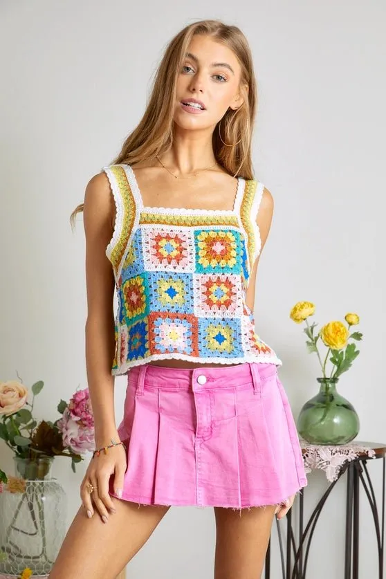 In The City Crochet Tank Top