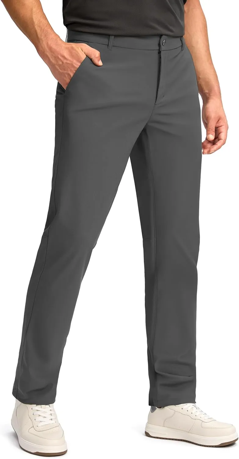 Obla Men's Golf Pants - 30"/32"/34" Slim Fit Stretch Lightweight with 5 Pockets Casual Travel Dress Work Pants for Men