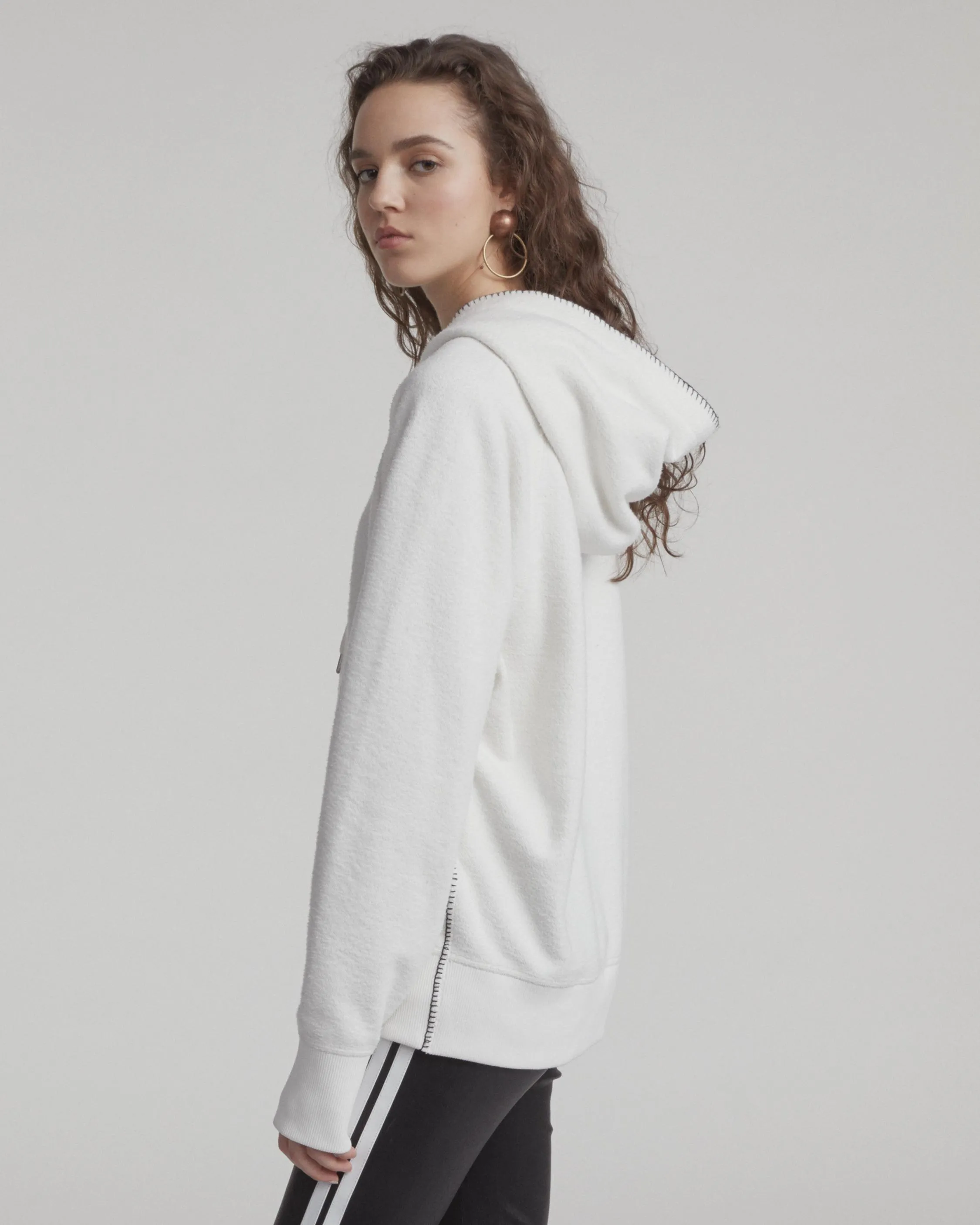 Rag & Bone - Brushed Inside Out Terry Sweatshirt Ivory
