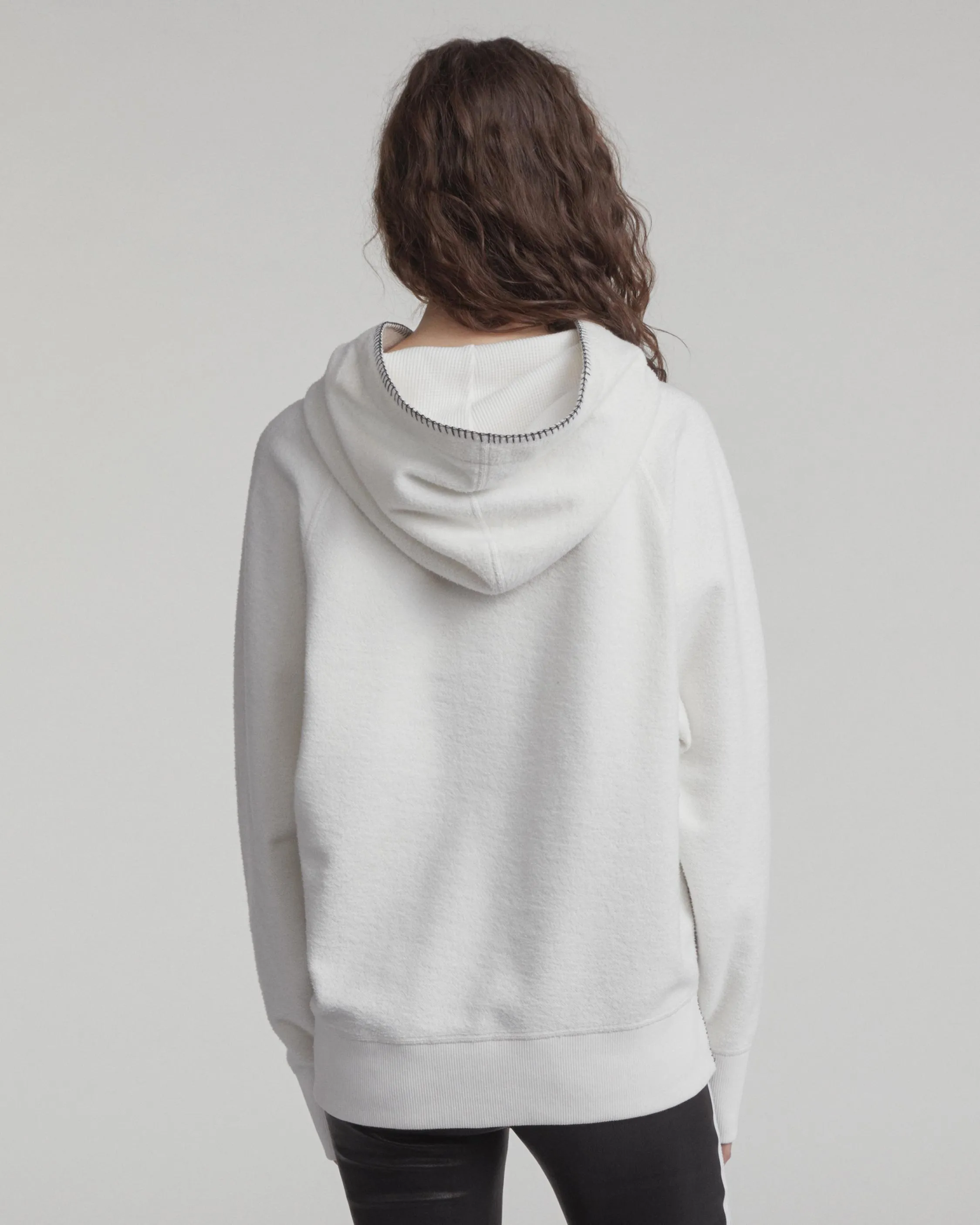 Rag & Bone - Brushed Inside Out Terry Sweatshirt Ivory