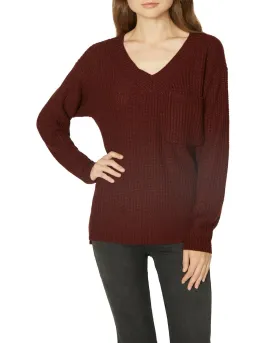 SANCTUARY - Amare Vneck Sweater Scarlet