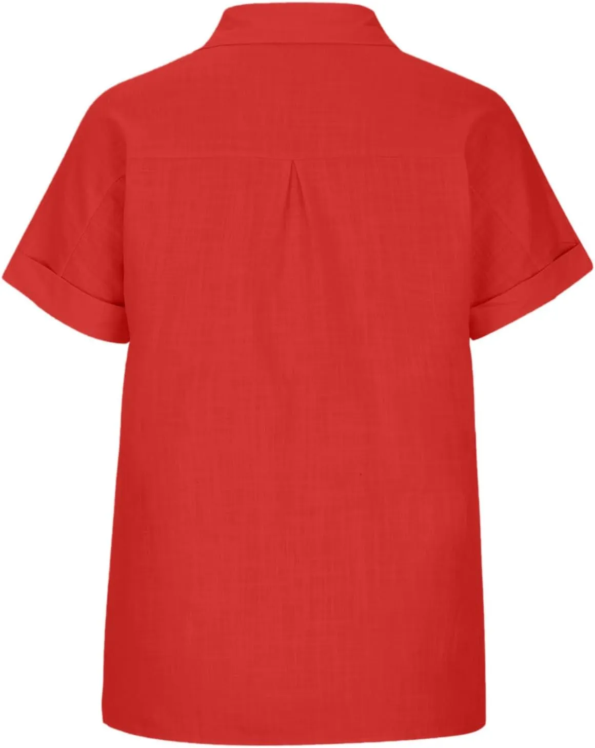 TANGNADE Oversized Linen Button Down Women Short Sleeve Shirts Collared Plus Size Boyfriend Loose Blouse with Front Pocket
