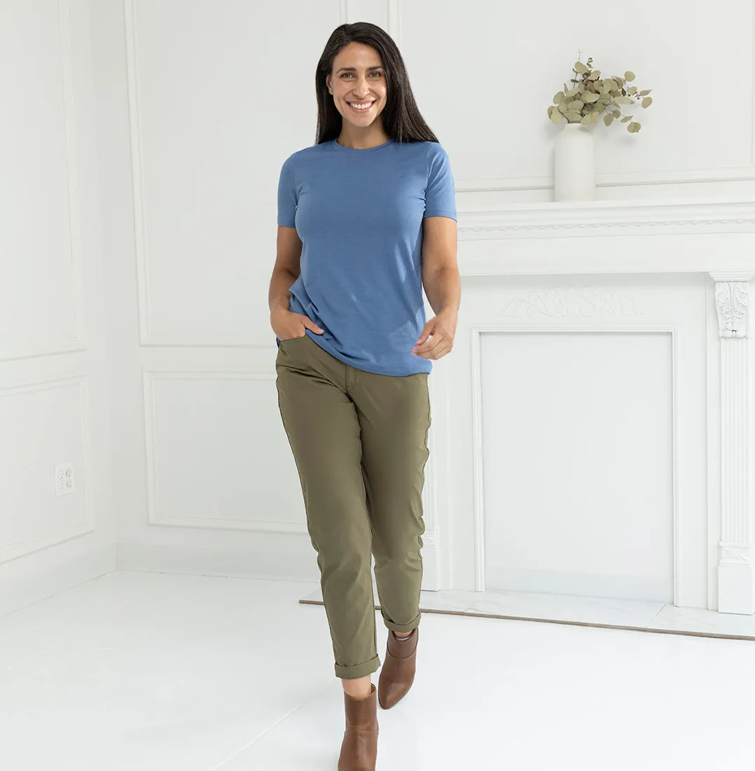 Threshold Crew Neck T-Shirt Petite Fit - Vista Blue