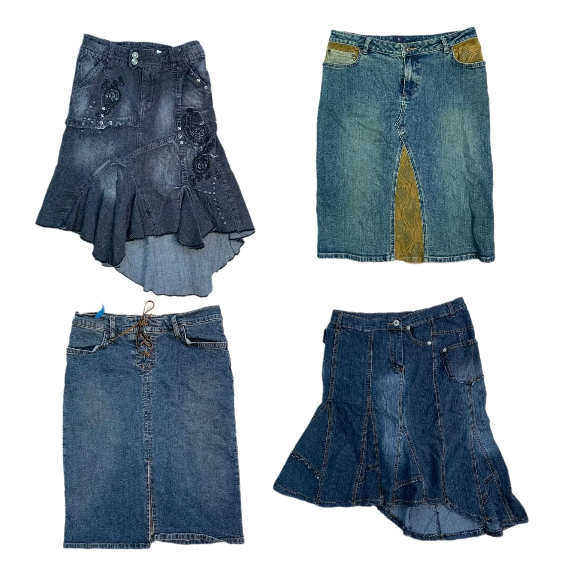 Unique Y2k Denim Skirts , (RX-285)