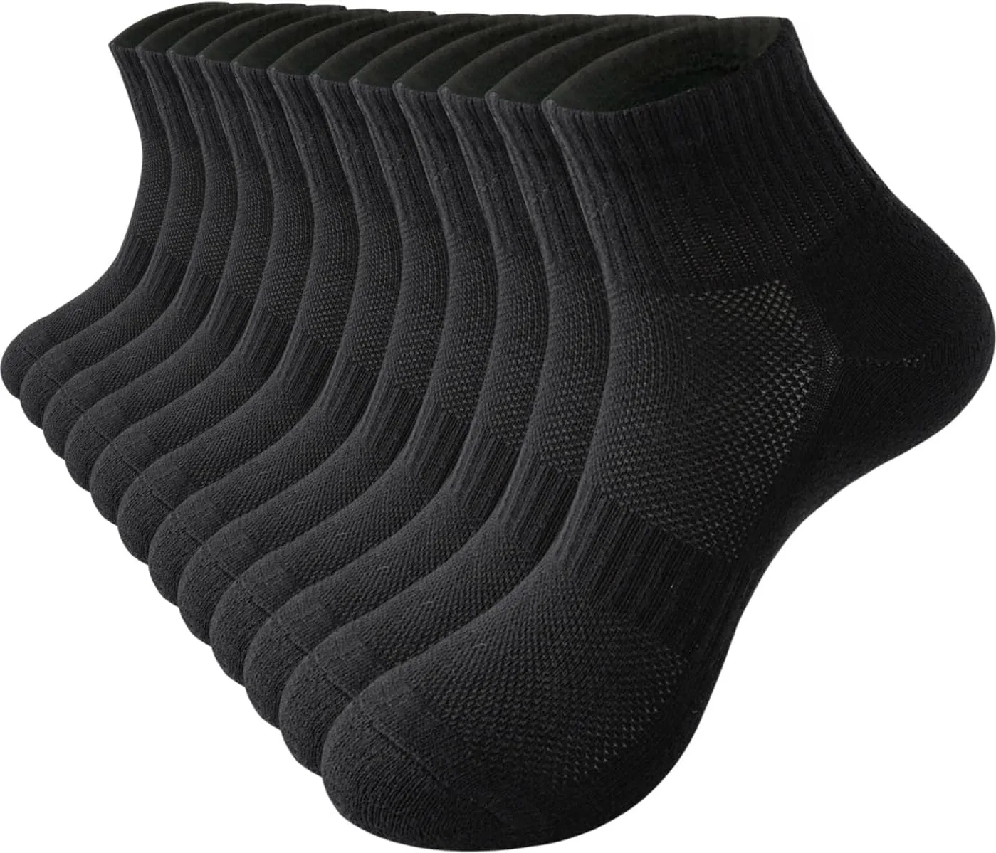 Womens Ankle Socks Cotton Mini Crew Socks Cushioned Running Gym Workout Socks for Women 6 Pairs