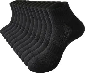 Womens Ankle Socks Cotton Mini Crew Socks Cushioned Running Gym Workout Socks for Women 6 Pairs