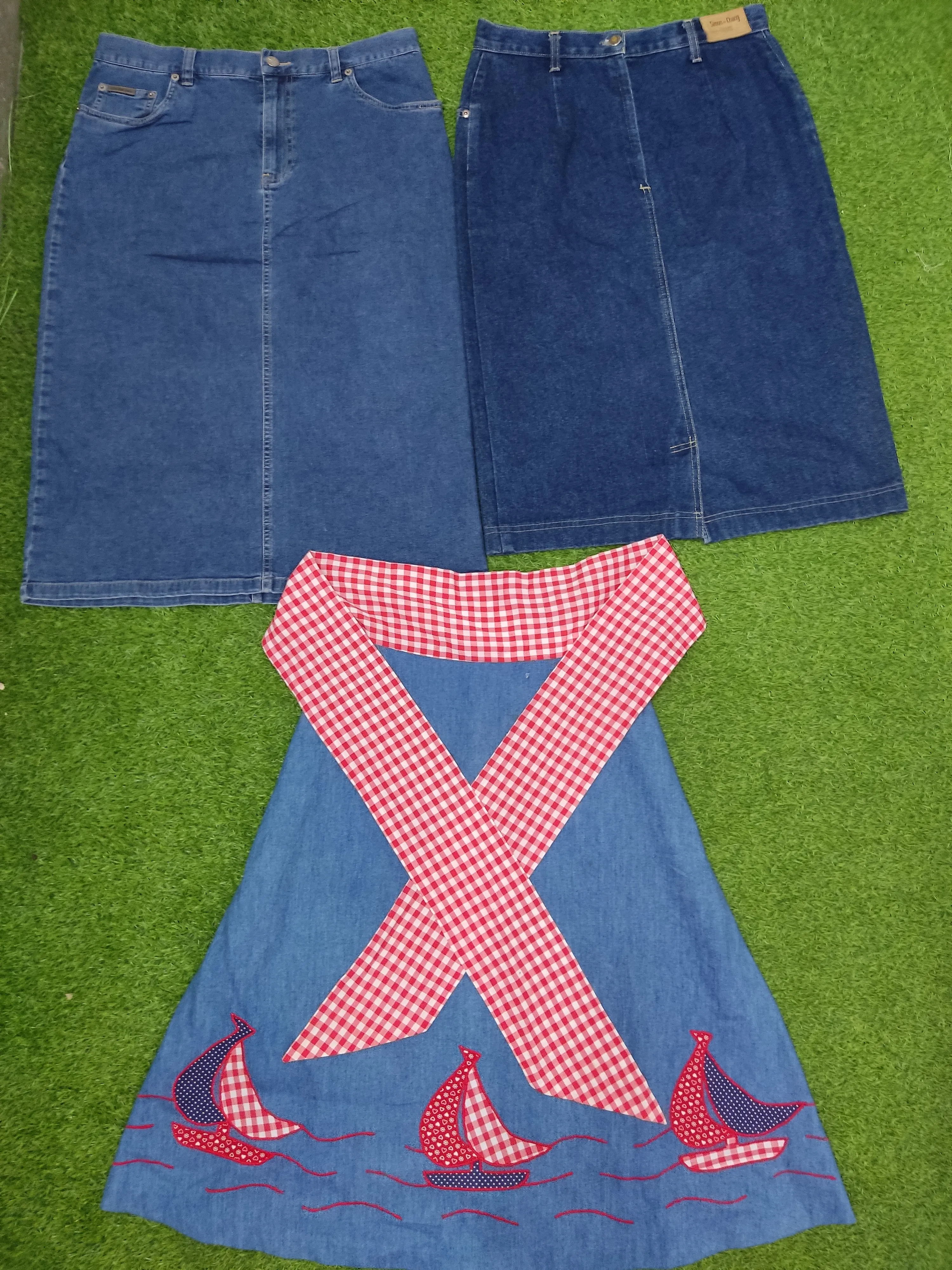 Y2K Denim Long Skirt 06 pcs